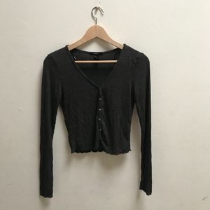 FOREVER 21 Long Sleeved Crop Top